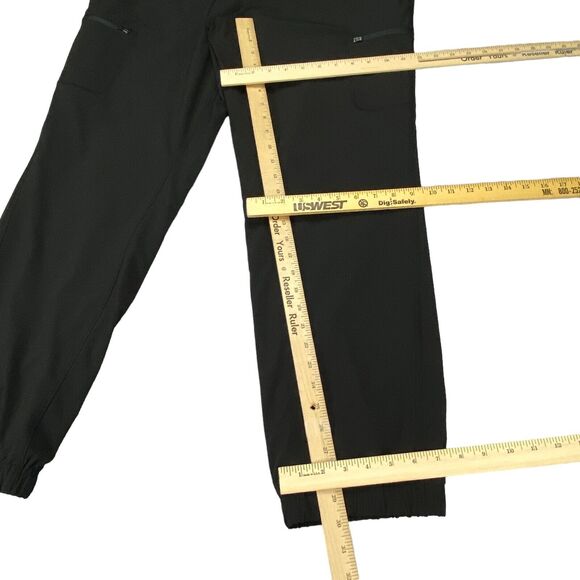 Eddie Bauer Lined Sweatpants Womens Size 14 Black  Elastic Waist Drawstring - Picture 5 of 16